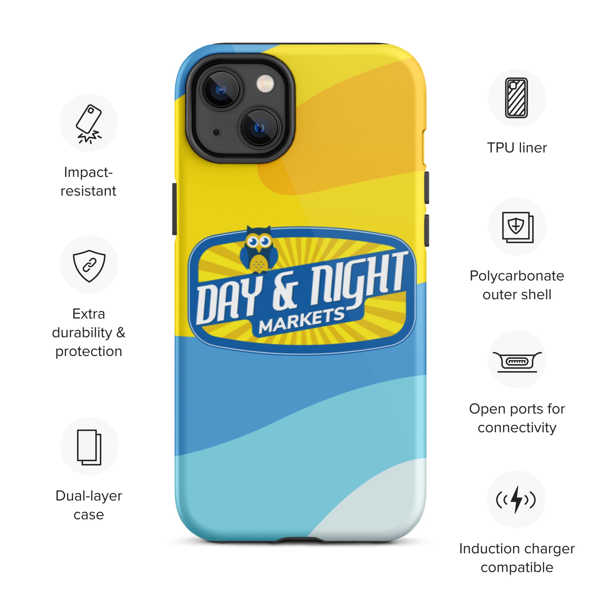 Tough iPhone case – Day and Night Markets Tough iPhone case – Day and Night Markets